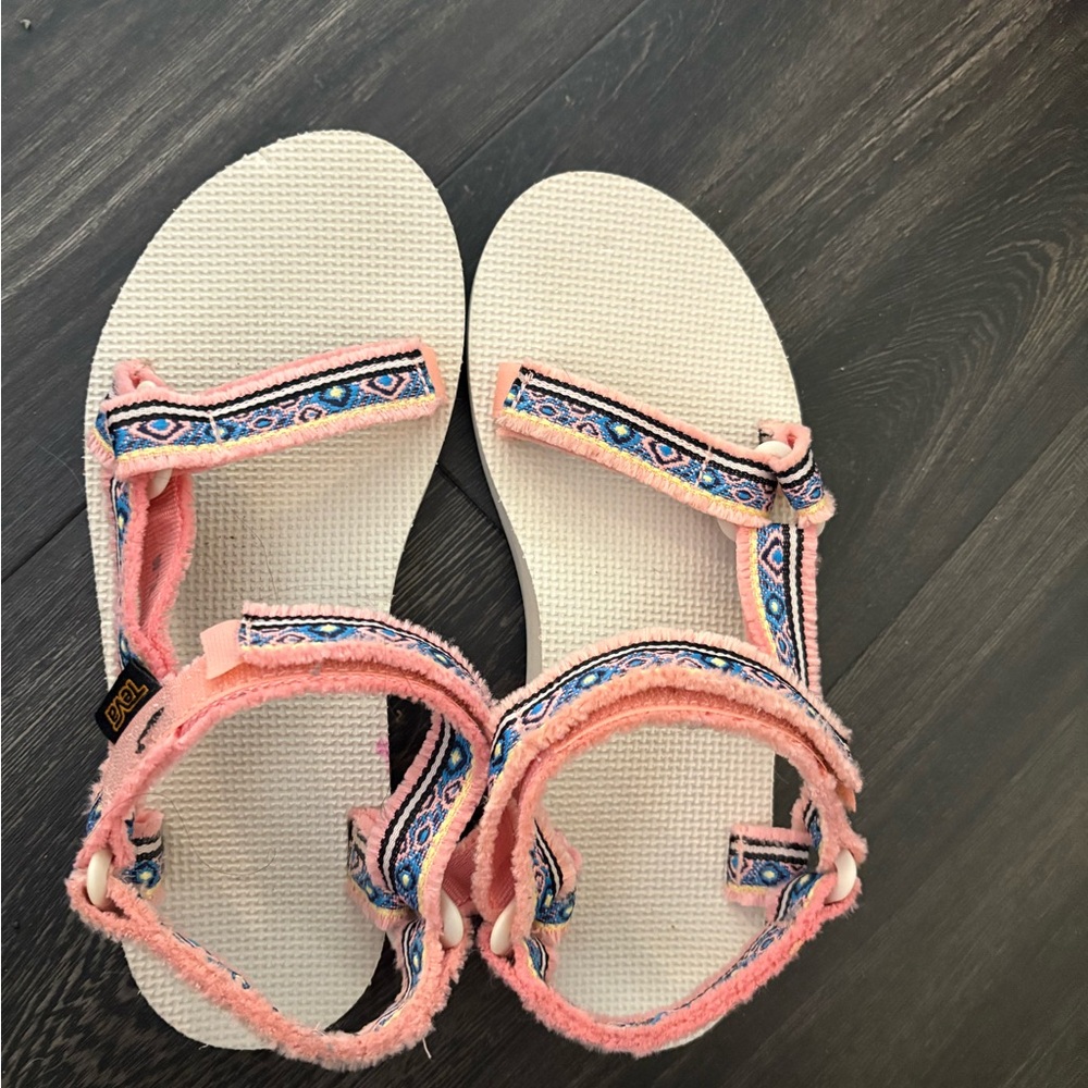Teva Pink and Blue Patterned Sandals